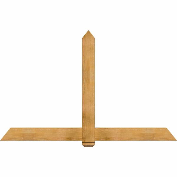 Ekena Millwork Eugene Rough Sawn Timber Gable Bracket, Western Red Cedar, 84"W x 53"H x 4"D x 6"F, 15/12 Pitch GBW084X53X0406EUG00RWR - main